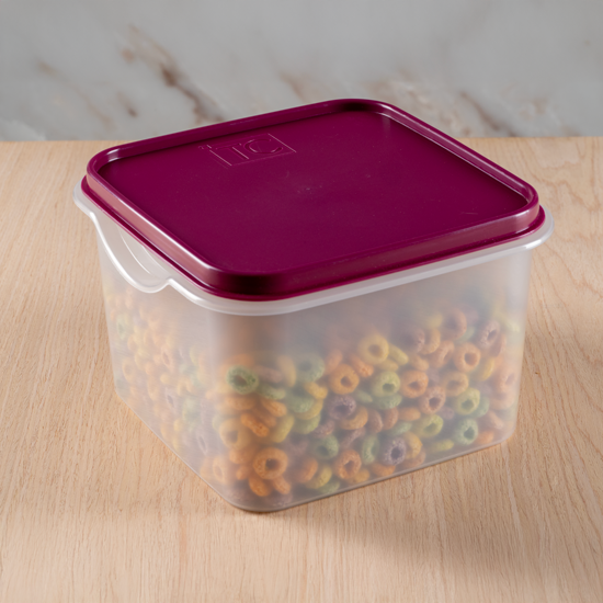 Picture of Easy Store Square With Lid 3Lt - Cherry