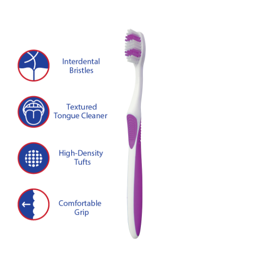 Picture of Easy Clean All In One Toothbrush - Purple
