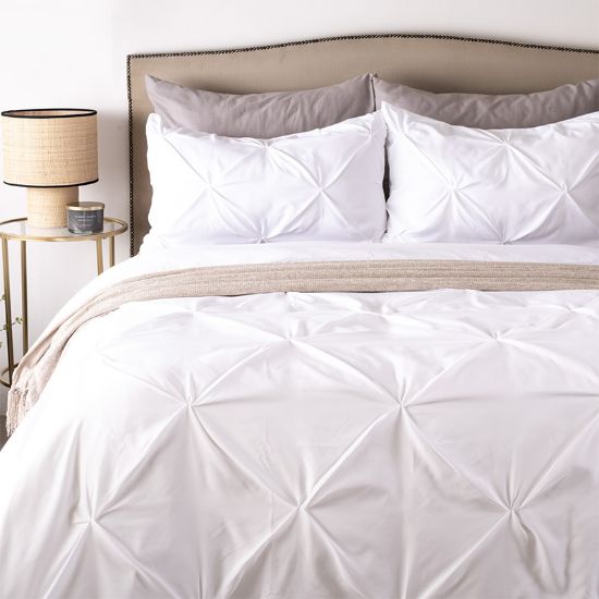 Picture of Pintuck Duvet Cover Set 3pc - White - Double