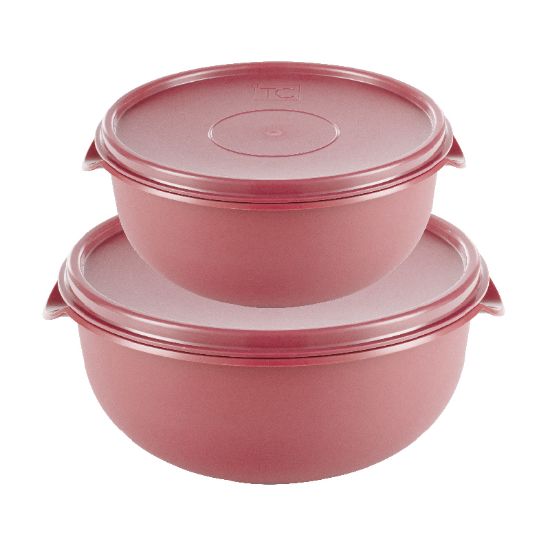 Picture of (PS208+PS210) Bowl Set W/Lids 2.5Lt + 5Lt - Coral