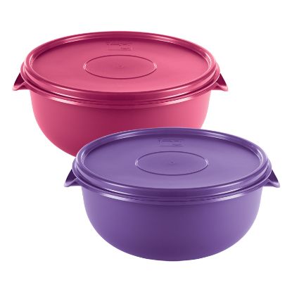 Picture of (WW168+WW176) 2 Bowls+Lid 1,25Lt Petunia & Violet